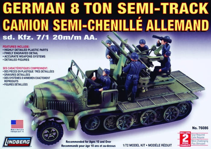 Zdjęcie główne produktu Sd.Kfz. 7/1 1:72 Lindberg 76086