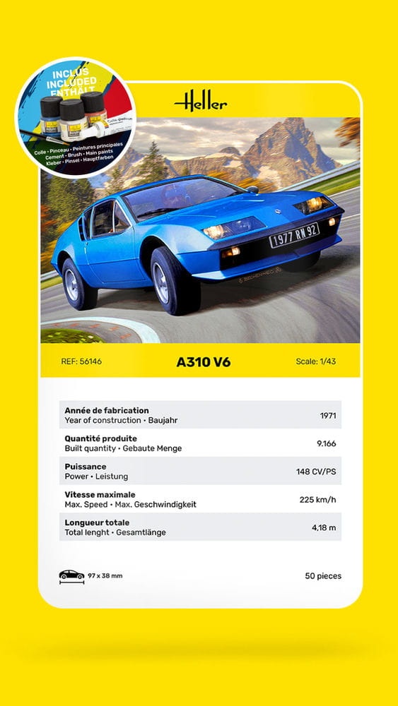 Zdjęcie dodatkowe produktu Alpine A310 Starter Kit 1:43 Heller 56146