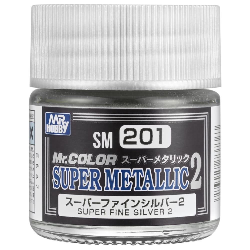 Zdjęcie główne produktu Mr. Hobby SM-201 Super Metallic Super Fine Silver 2 farba 10ml