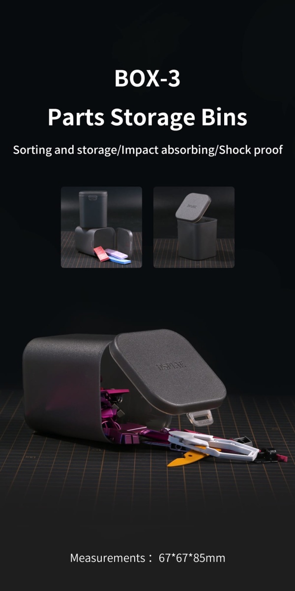 Zdjęcie dodatkowe produktu Plastikowy pojemnik 67x67x85mm DSPIAE BOX-3 organizer