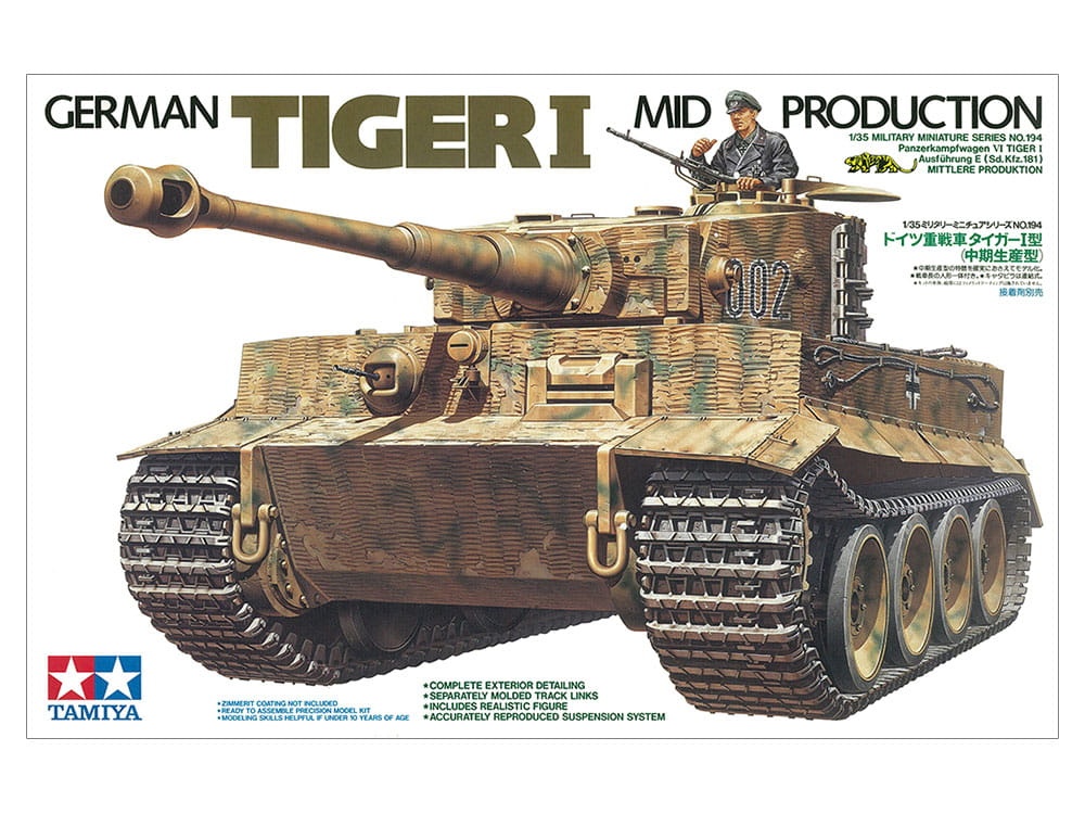 Zdjęcie główne produktu Tiger I (mid-production) czołg 1:35 Tamiya 35194
