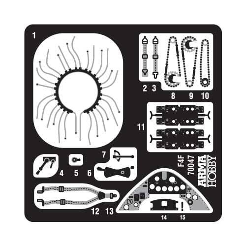 Zdjęcie dodatkowe produktu F4F-4 Wildcat Expert Set 1:72 Arma Hobby 70047
