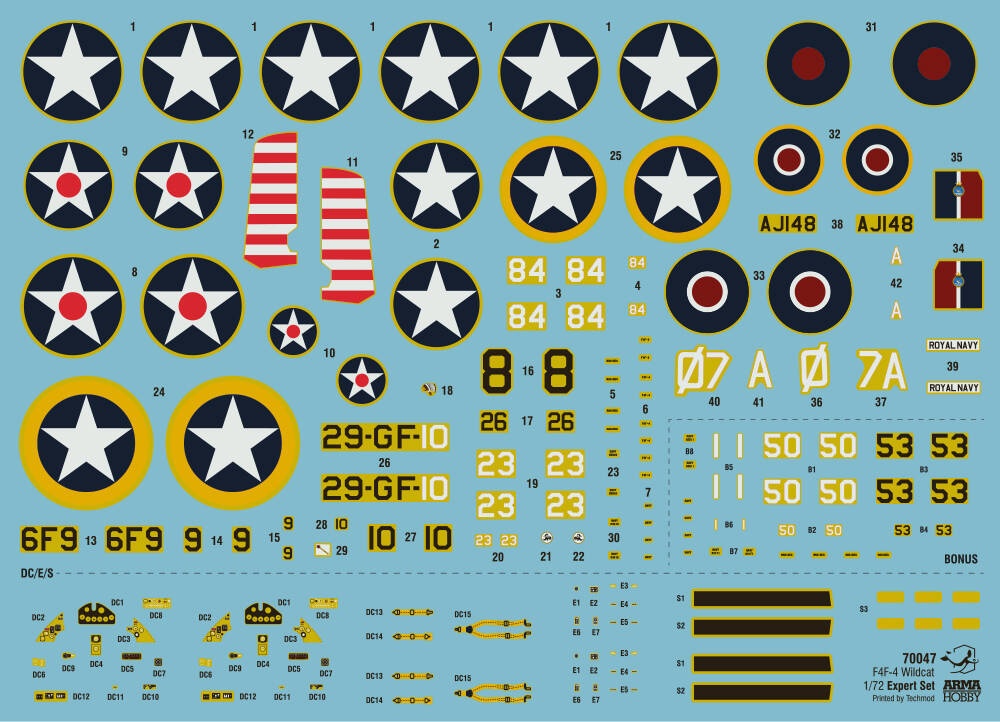 Zdjęcie dodatkowe produktu F4F-4 Wildcat Expert Set 1:72 Arma Hobby 70047