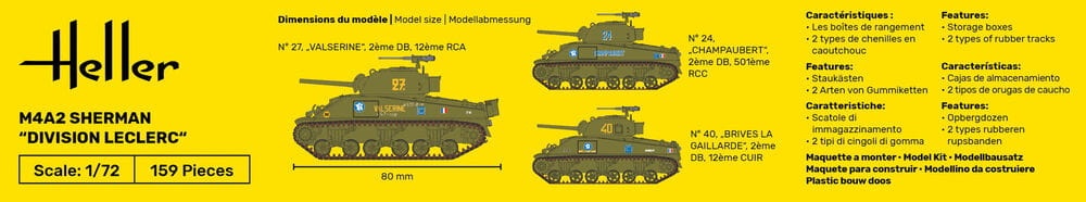 Zdjęcie dodatkowe produktu M4A2 Sherman 1:72 Heller 79894