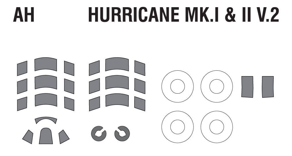 Zdjęcie dodatkowe produktu Hurricane Mk II A/B/C Dieppe Deluxe Set 1:72 Arma Hobby 70054