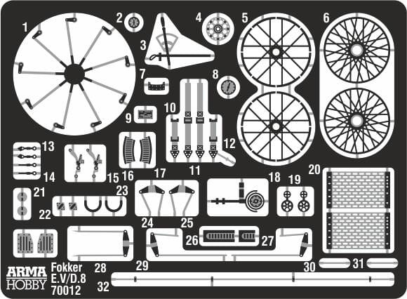 Zdjęcie dodatkowe produktu Fokker E.V Expert Set 1:72 Arma Hobby 70012