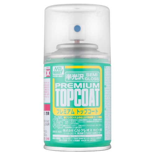 Mr. Hobby B-602 Mr.Premium TopCoat Semi-Gloss 88ml B602