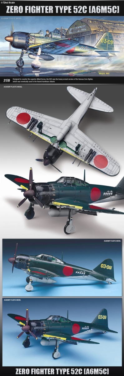 Zdjęcie dodatkowe produktu Mitsubishi A6M5c Zero Fighter type 52c 1:72 Academy 12493