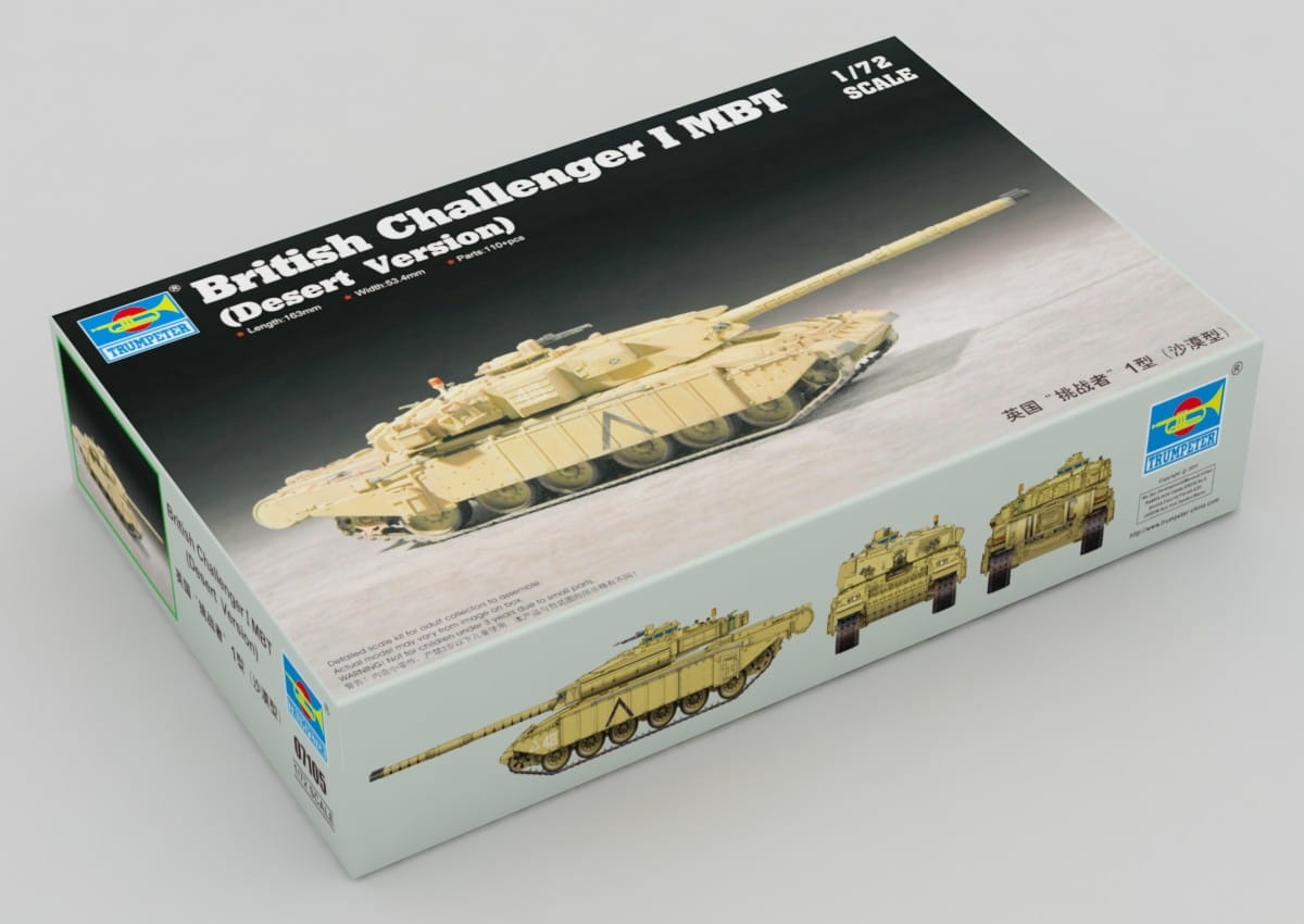 Zdjęcie główne produktu British Challenger I MBT (Desert Version) 1:72 Trumpeter 07105