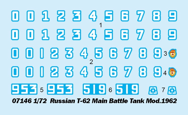 Zdjęcie dodatkowe produktu T-62 (Mod.1962 Russian Main Battle Tank) 1:72 Trumpeter 07146