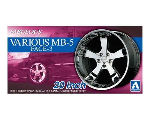 Fabulous Various MB-5 Face-3 20inch 1:24 Aoshima 054253 wheels