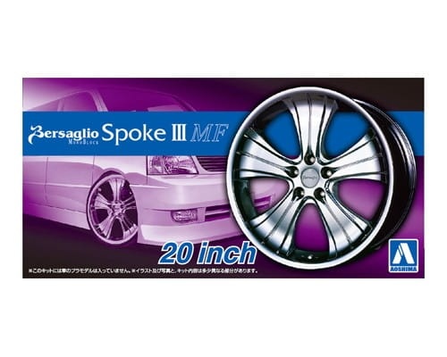 BERSAGLIO Spoke 3 MF 20inch 1:24 Aoshima 054659 wheels
