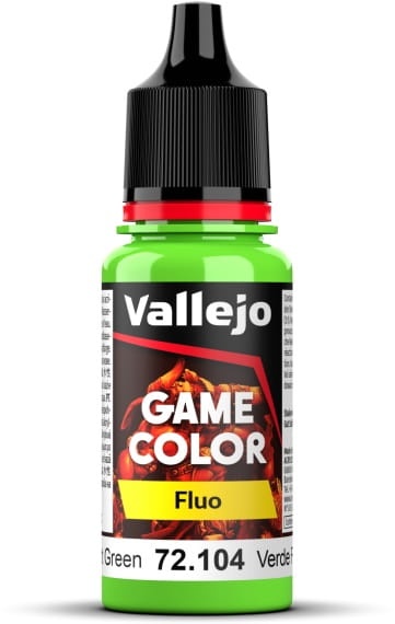 Zdjęcie główne produktu Vallejo 72104 Fluorescent Green Game Color Farba