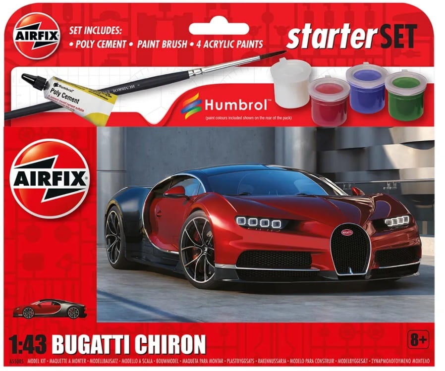 Zdjęcie główne produktu Bugatti Chiron Starter Set 1:43 Airfix A55005