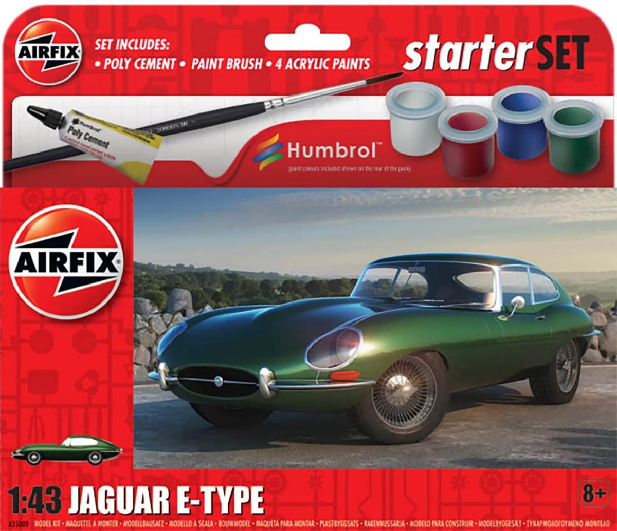 Zdjęcie główne produktu Jaguar E-Type Starter Set 1:43 Airfix A55009