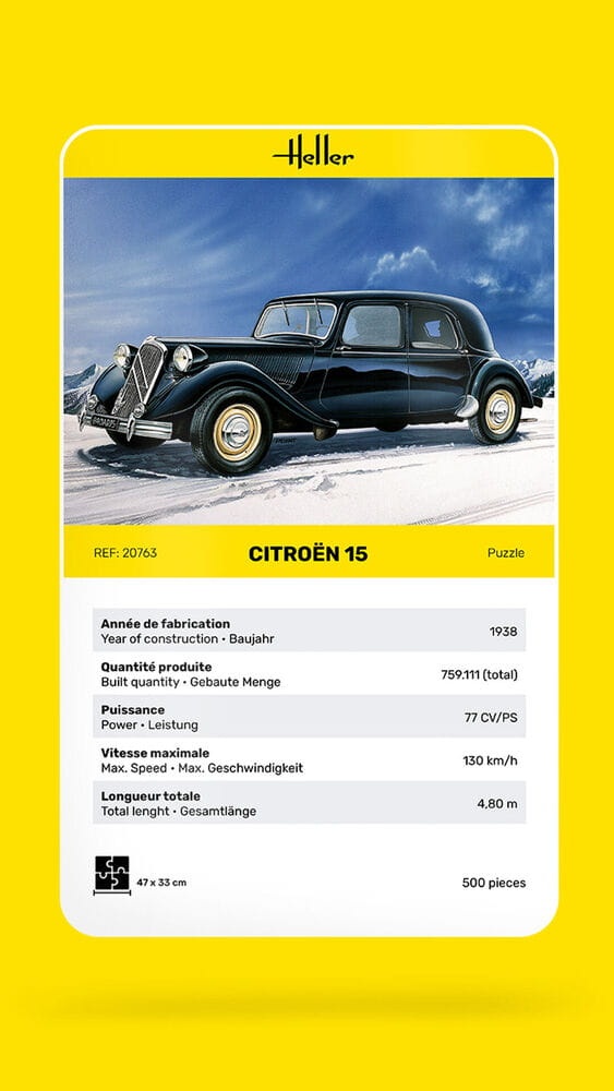 Zdjęcie dodatkowe produktu Puzzle 500 Citroen 15 (Heller 20763)