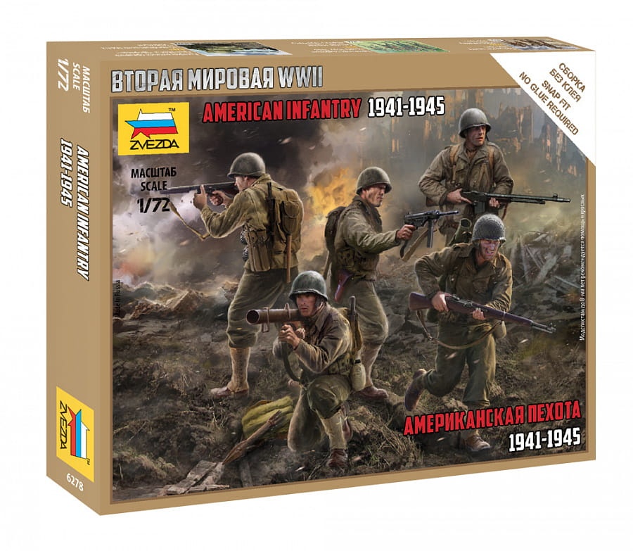 Zdjęcie główne produktu Piechota amerykańska (1941-1945) 1:72 Zvezda 6278