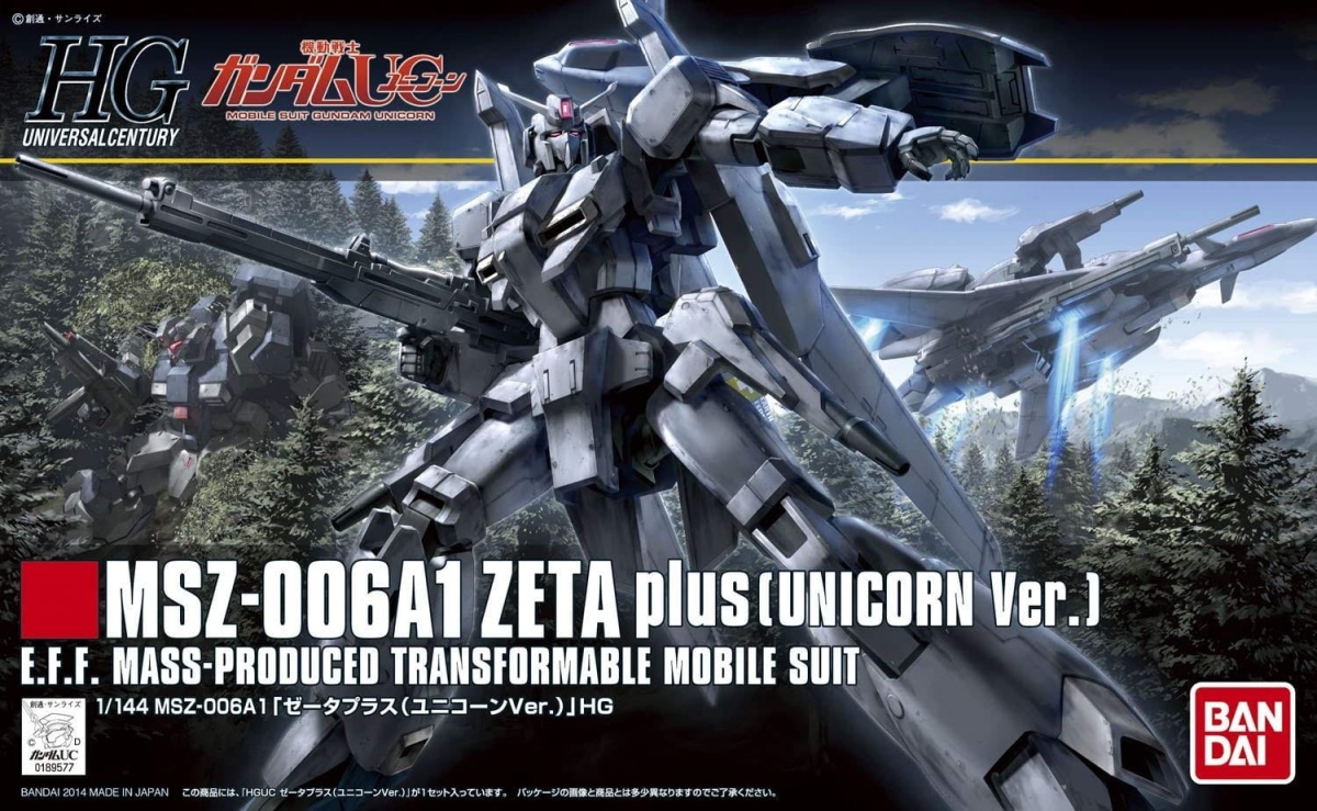 Zdjęcie dodatkowe produktu Gunpla MSZ-006A1 Zeta Plus A1 (Unicorn Ver.) HGUC 1:144