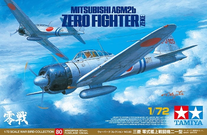 Zdjęcie dodatkowe produktu Mitsubishi A6M2b Zero Fighter (Zeke) 1:72 Tamiya 60780