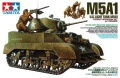 Zdjęcie dodatkowe produktu M5A1 Pursuit Operation (czołg lekki plus 4 figurki) 1:35 Tamiya 35313