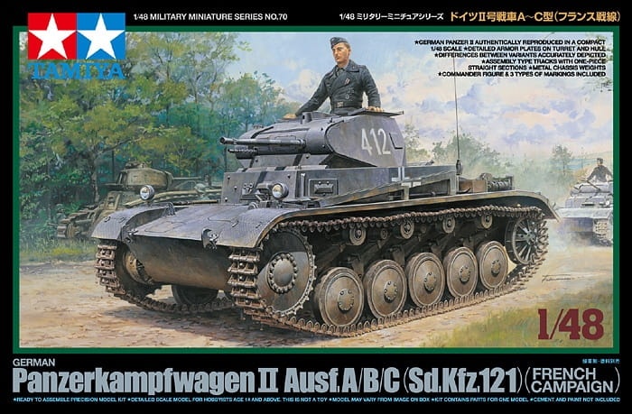 Zdjęcie dodatkowe produktu Panzerkampfwagen II Ausf.A/B/C (Sd.Kfz.121) 1:48 Tamiya 32570