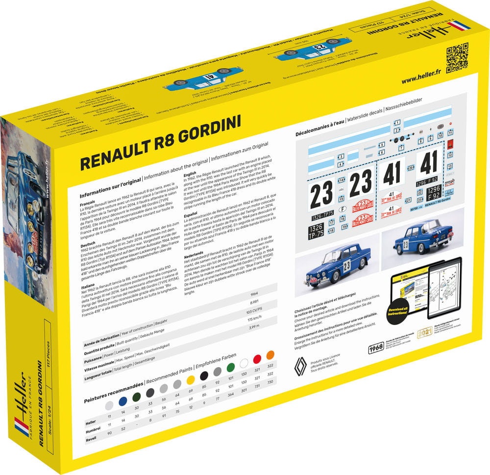 Zdjęcie dodatkowe produktu Renault R8 Gordini 1:24 Heller 80700