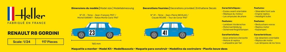 Zdjęcie dodatkowe produktu Renault R8 Gordini 1:24 Heller 80700
