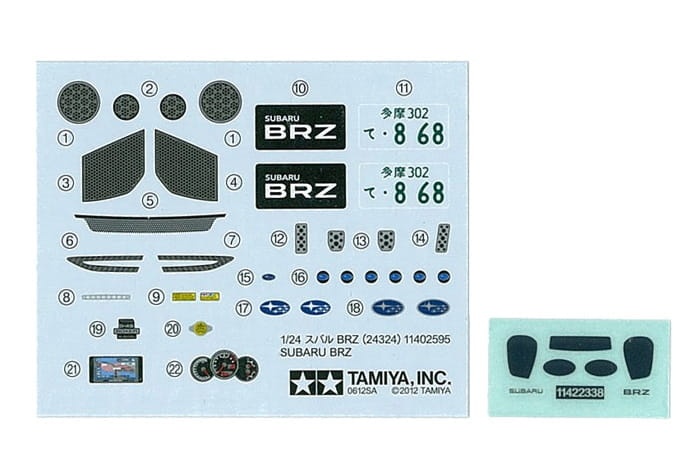 Zdjęcie dodatkowe produktu Subaru BRZ 1:24 Tamiya 24324