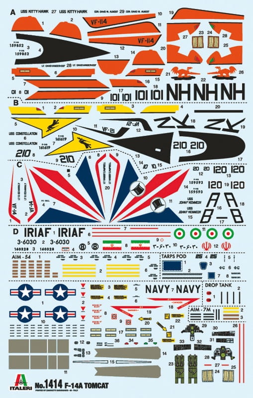 Zdjęcie dodatkowe produktu F-14A Tomcat 1:72 Italeri 1414