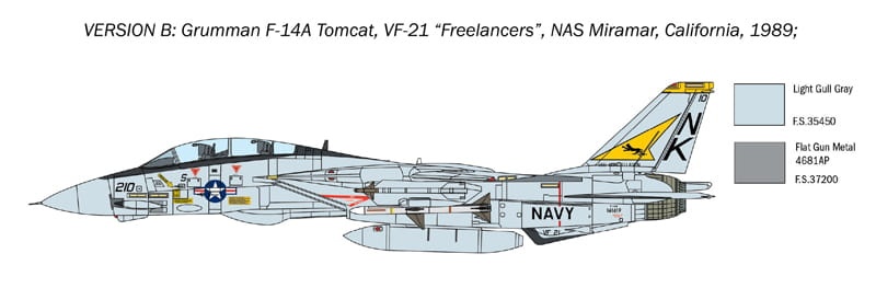 Zdjęcie dodatkowe produktu F-14A Tomcat 1:72 Italeri 1414