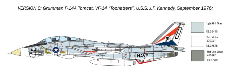 Zdjęcie dodatkowe produktu F-14A Tomcat 1:72 Italeri 1414