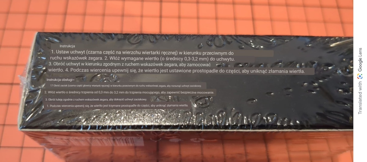 Zdjęcie dodatkowe produktu Wiertarka ręczna modelarska (0,3-3,2mm) DSPIAE
