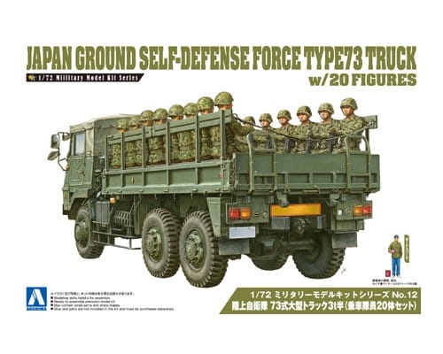 JGSDF Type73 Truck (W/20 Infantry Figures) 1:72 Aoshima 012093