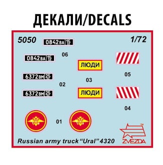 Zdjęcie dodatkowe produktu URAL-4320 Russian Army Truck 1:72 Zvezda 5050