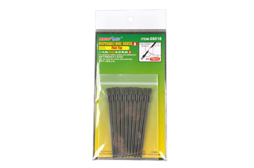 Set of disposable nylon flat brushes (10pcs) Trumpeter 08018