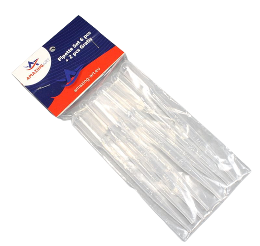 Zdjęcie główne produktu Pipeta 3ml (8szt) (zestaw pipet) Amazing Art