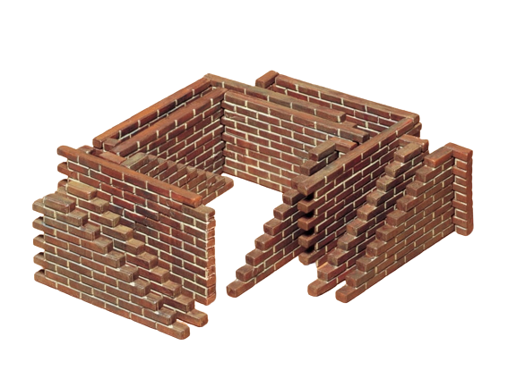 Zdjęcie dodatkowe produktu Brick Wall Set 1:35 Tamiya 35028