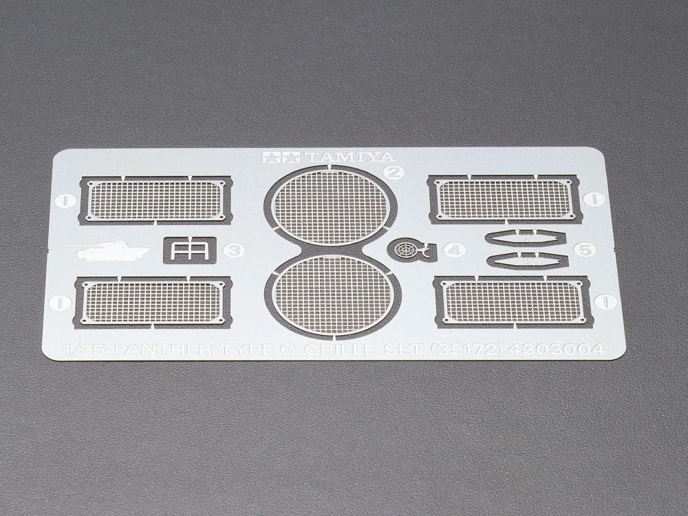 Zdjęcie dodatkowe produktu Panther Type G Photo-Etched Grille Set 1:35 Tamiya 35172