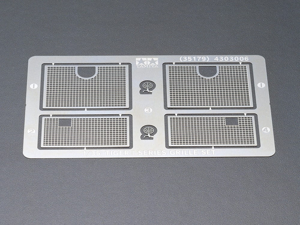 Zdjęcie dodatkowe produktu Tiger I Series Photo-Etched Grille Set 1:35 Tamiya 35179