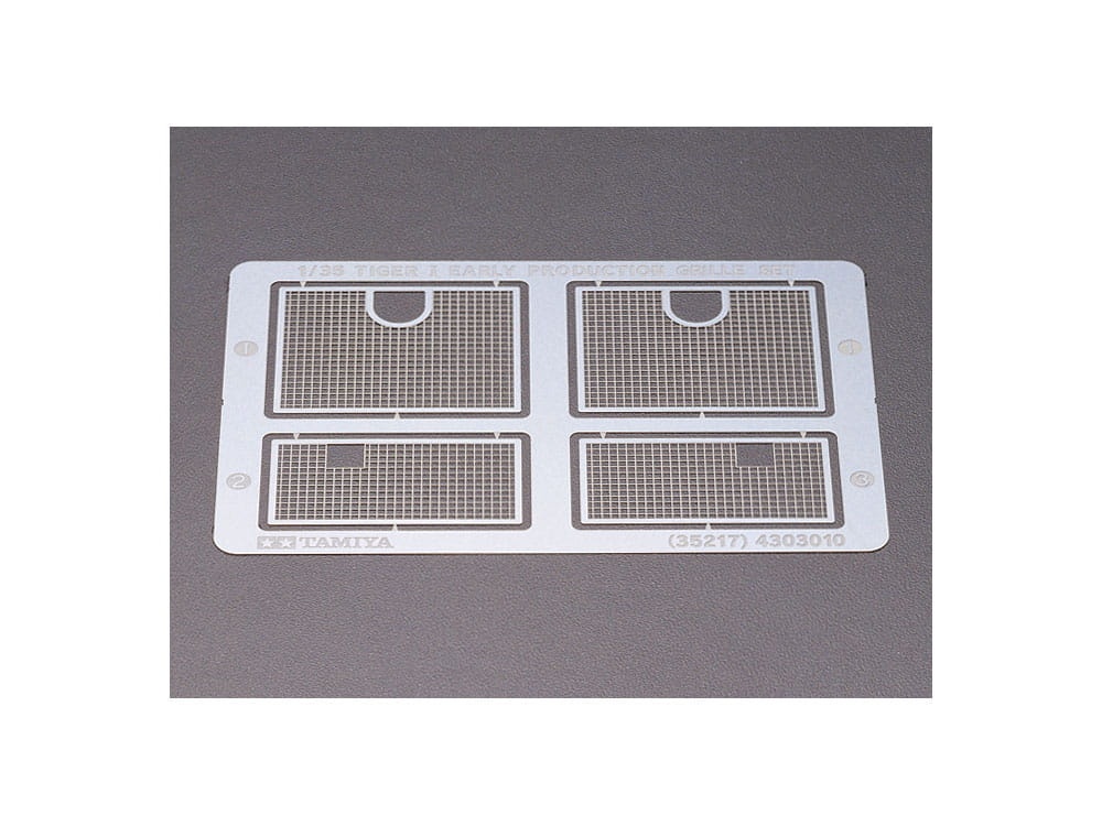 Zdjęcie dodatkowe produktu Tiger I Early Production Photo Etched Grille Set 1:35 Tamiya 35217