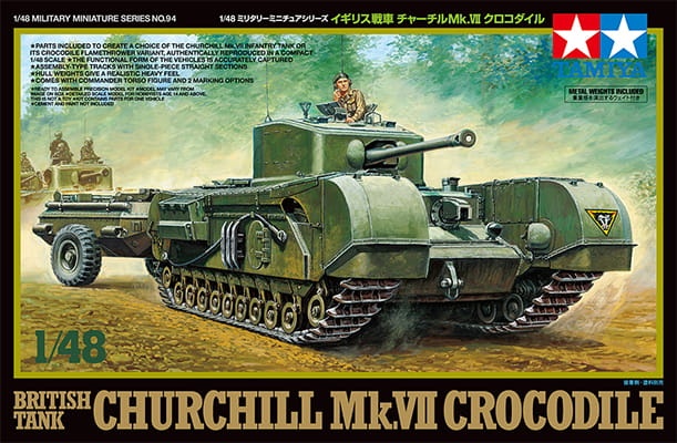 Zdjęcie dodatkowe produktu British Tank Churchill Mk.VII Crocodile 1:48 Tamiya 32594