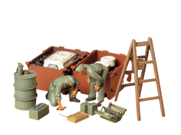 Zdjęcie główne produktu German Tank Engine Maintenance Crew Set 1:35 Tamiya 35180