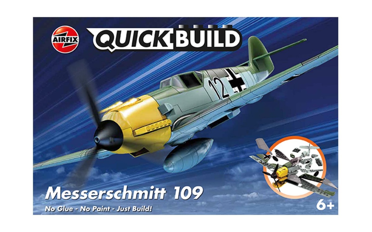 Zdjęcie główne produktu Messerschmitt Bf109 QUICKBUILD Airfix J6001 (klocki)