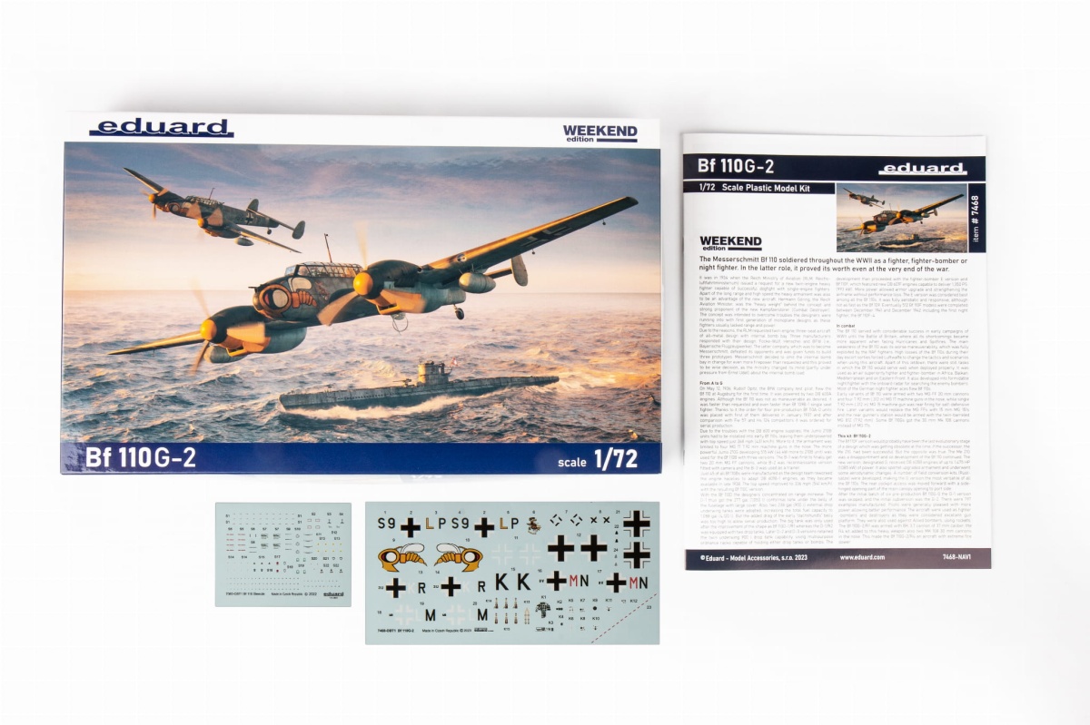 Zdjęcie dodatkowe produktu Messerschmitt Bf 110G-2 1:72 Eduard Weekend 7468