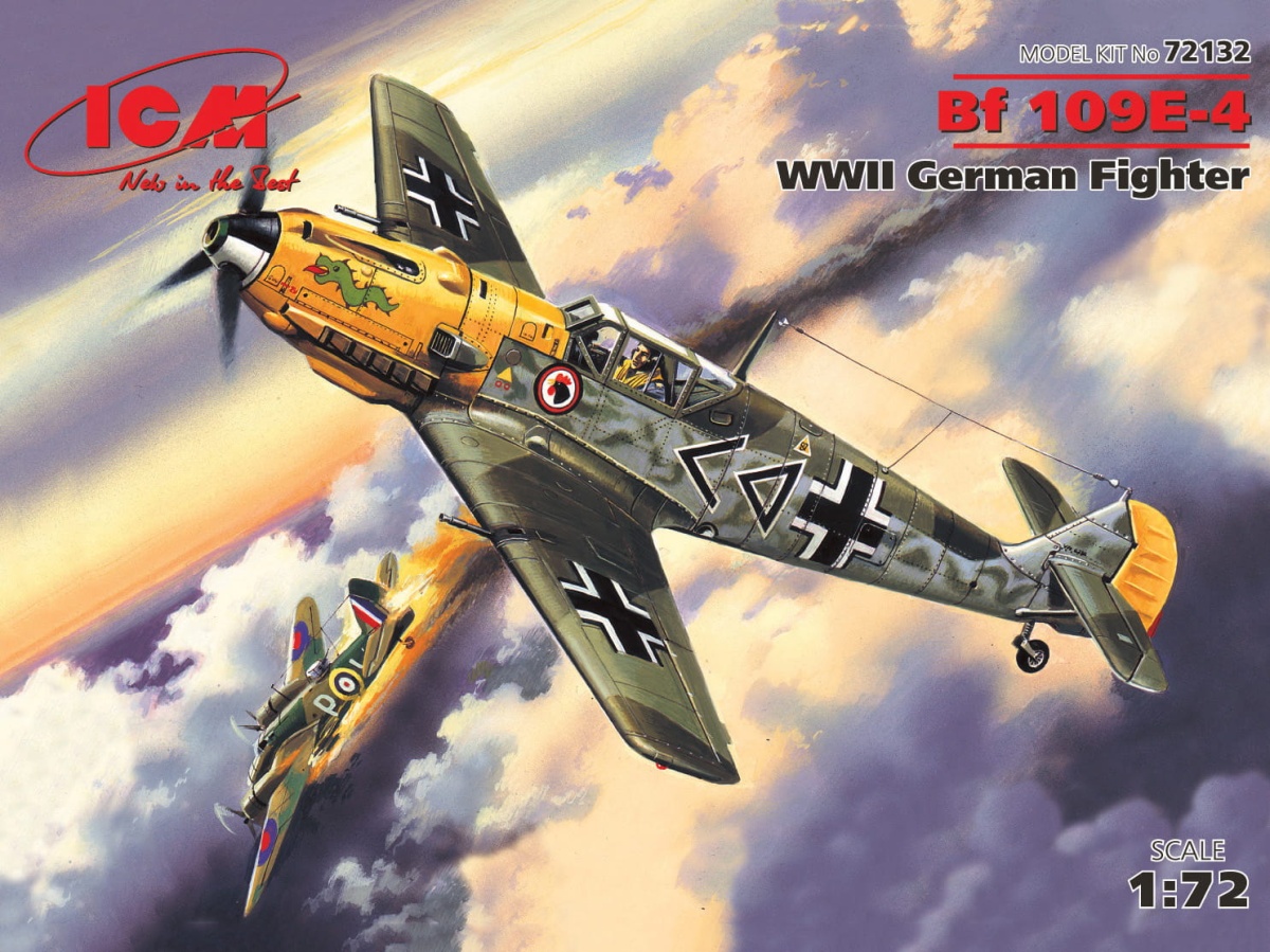 Zdjęcie główne produktu Messerschmitt Bf 109E-4 1:72 ICM 72132