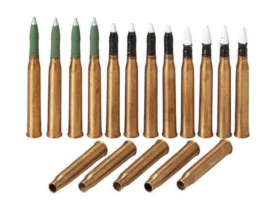 Zdjęcie główne produktu Panther Brass 75mm Projectiles 1:35 Tamiya 35173
