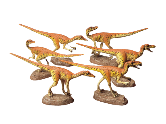 Zdjęcie główne produktu Welociraptor (6szt.) Velociraptors 1:35 Tamiya 60105