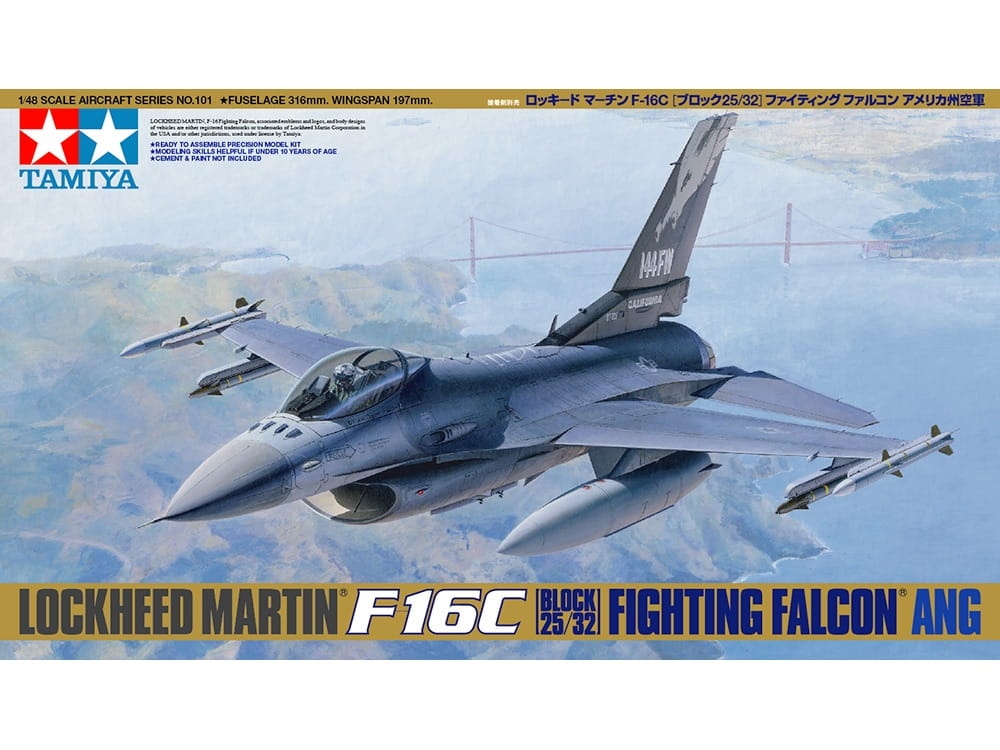 Zdjęcie dodatkowe produktu F-16C (Block 25/32) Fighting Falcon ANG 1:48 Tamiya 61101