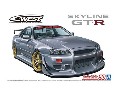 Nissan Skyline BNR34 GT-R C-West ƒ'02 1:24 Aoshima 061497