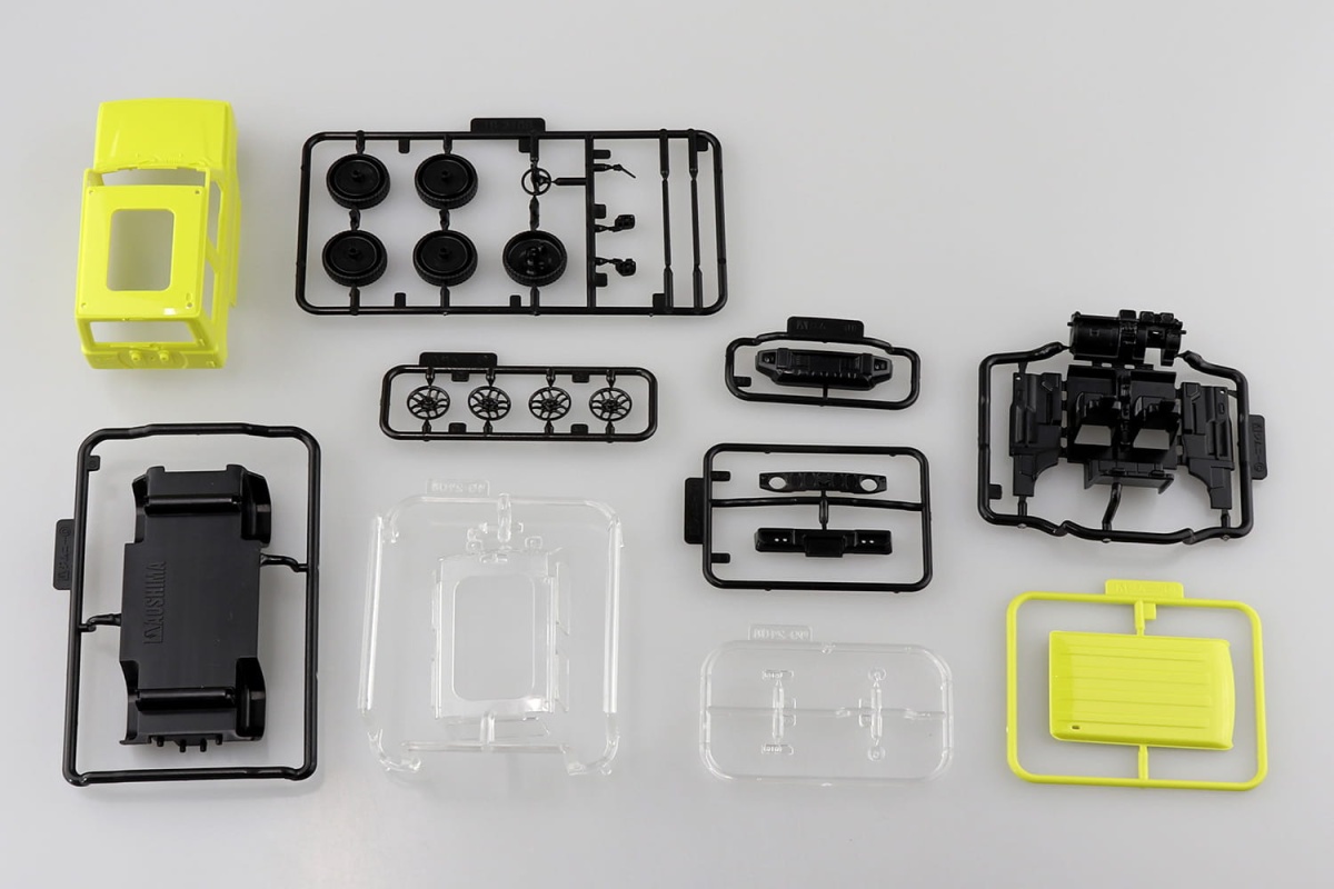Zdjęcie dodatkowe produktu Suzuki Jimny (Kinetic Yellow) SNAP KIT 1:32 Aoshima 057766